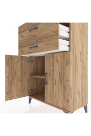 Hyperion Dolap Tek Raflı 2 Çekmeceli 2 Kapaklı 88x44x134 - S51M023V9B