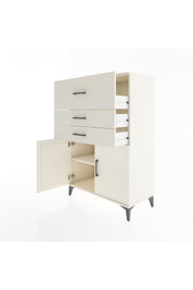 Hyperion Dolap Tek Raflı 3 Çekmeceli 2 Kapaklı 88x44x134 - S51M024V1B