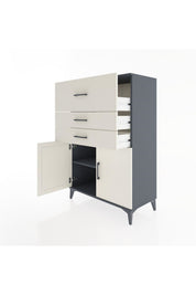 Hyperion Dolap Tek Raflı 3 Çekmeceli 2 Kapaklı 88x44x134 - S51M024V4B