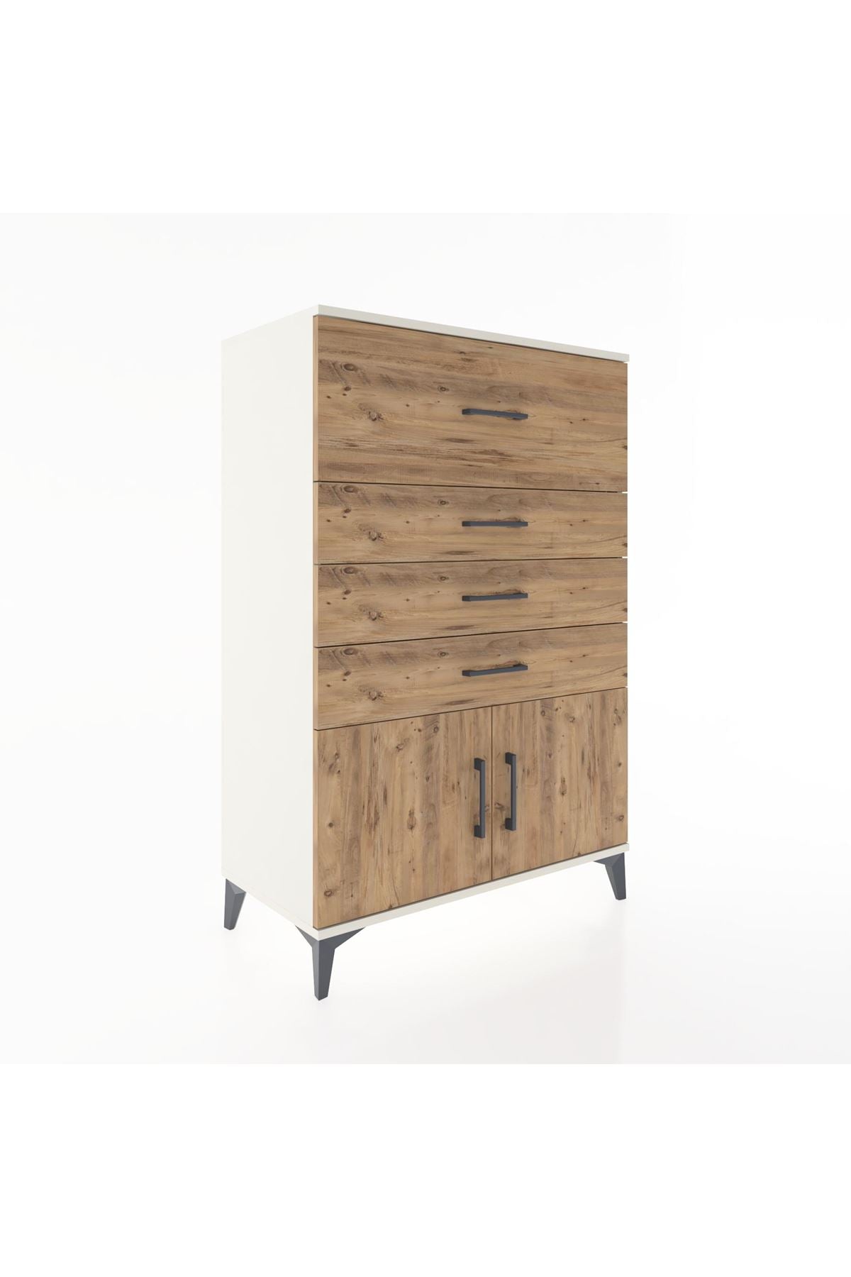 Hyperion Dolap 4 Çekmeceli 2 Kapaklı 88x44x134 Aytaşı-Çam