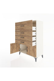 Hyperion Dolap 4 Çekmeceli 2 Kapaklı 88x44x134 Aytaşı-Çam