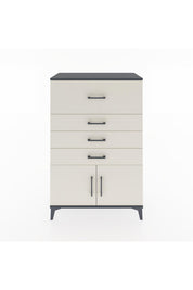 Hyperion Dolap 4 Çekmeceli 2 Kapaklı 88x44x134 Antrasit-Aytaşı
