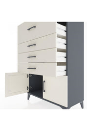 Hyperion Dolap 4 Çekmeceli 2 Kapaklı 88x44x134 Antrasit-Aytaşı