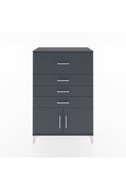 Hyperion Dolap 4 Çekmeceli 2 Kapaklı 88x44x134 Antrasit-Antrasit