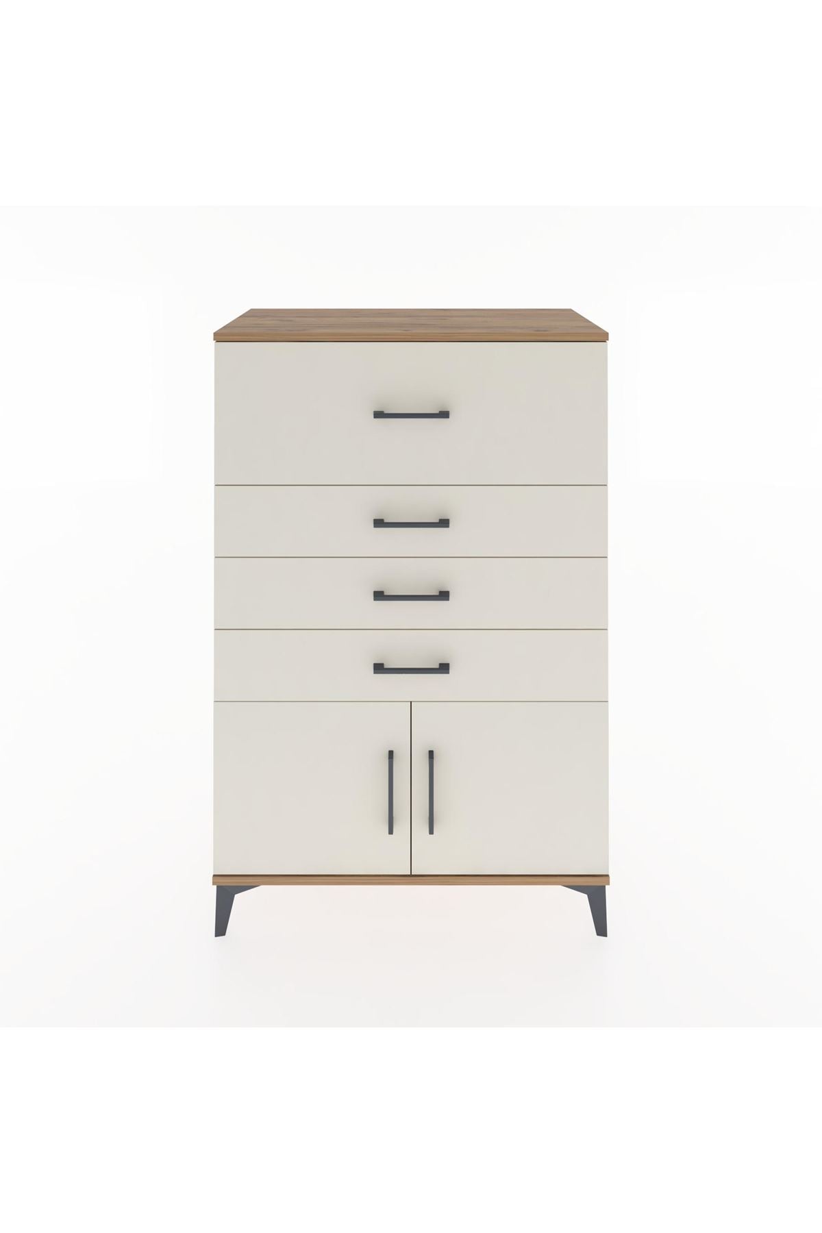 Hyperion Dolap 4 Çekmeceli 2 Kapaklı 88x44x134 Çam-Aytaşı