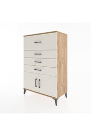 Hyperion Dolap 4 Çekmeceli 2 Kapaklı 88x44x134 Çam-Aytaşı
