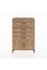 Hyperion Dolap 4 Çekmeceli 2 Kapaklı 88x44x134 Çam-Çam