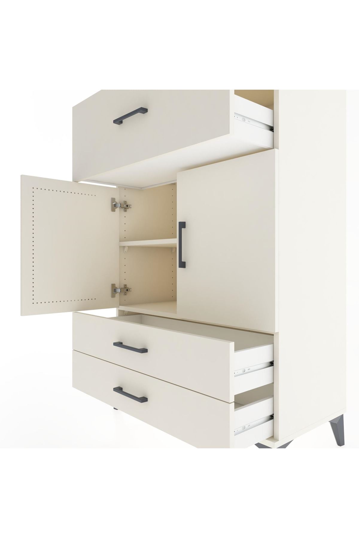 Hyperion Dolap 2 Raflı 3 Çekmeceli 2 Kapaklı 88x44x134 Aytaşı-Aytaşı