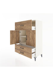 Hyperion Dolap 2 Raflı 3 Çekmeceli 2 Kapaklı 88x44x134 Aytaşı-Çam