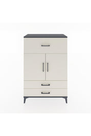 Hyperion Dolap 2 Raflı 3 Çekmeceli 2 Kapaklı 88x44x134 Antrasit-Aytaşı