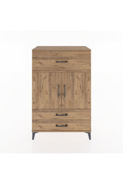 Hyperion Dolap 2 Raflı 3 Çekmeceli 2 Kapaklı 88x44x134 Çam-Çam