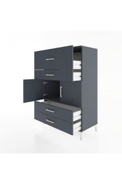 Hyperion Dolap Tek Raflı 4 Çekmeceli 2 Kapaklı 88x44x134 - S51M027V5B