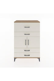 Hyperion Dolap Tek Raflı 4 Çekmeceli 2 Kapaklı 88x44x134 - S51M027V7B
