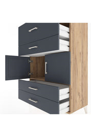 Hyperion Dolap Tek Raflı 4 Çekmeceli 2 Kapaklı 88x44x134 - S51M027V8B