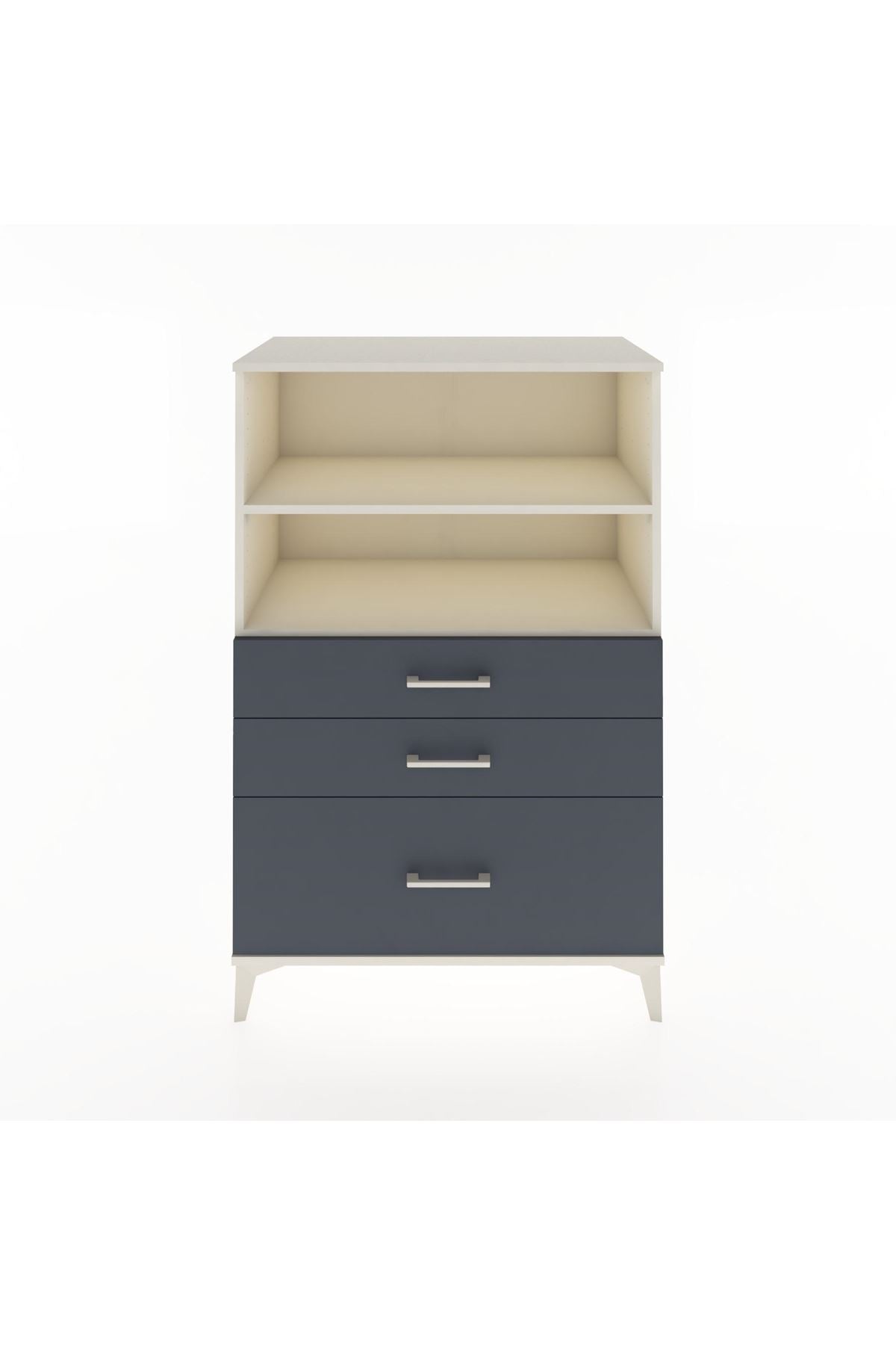 Hyperion Dolap 2 Raflı 3 Çekmeceli 88x44x134 Aytaşı-Antrasit