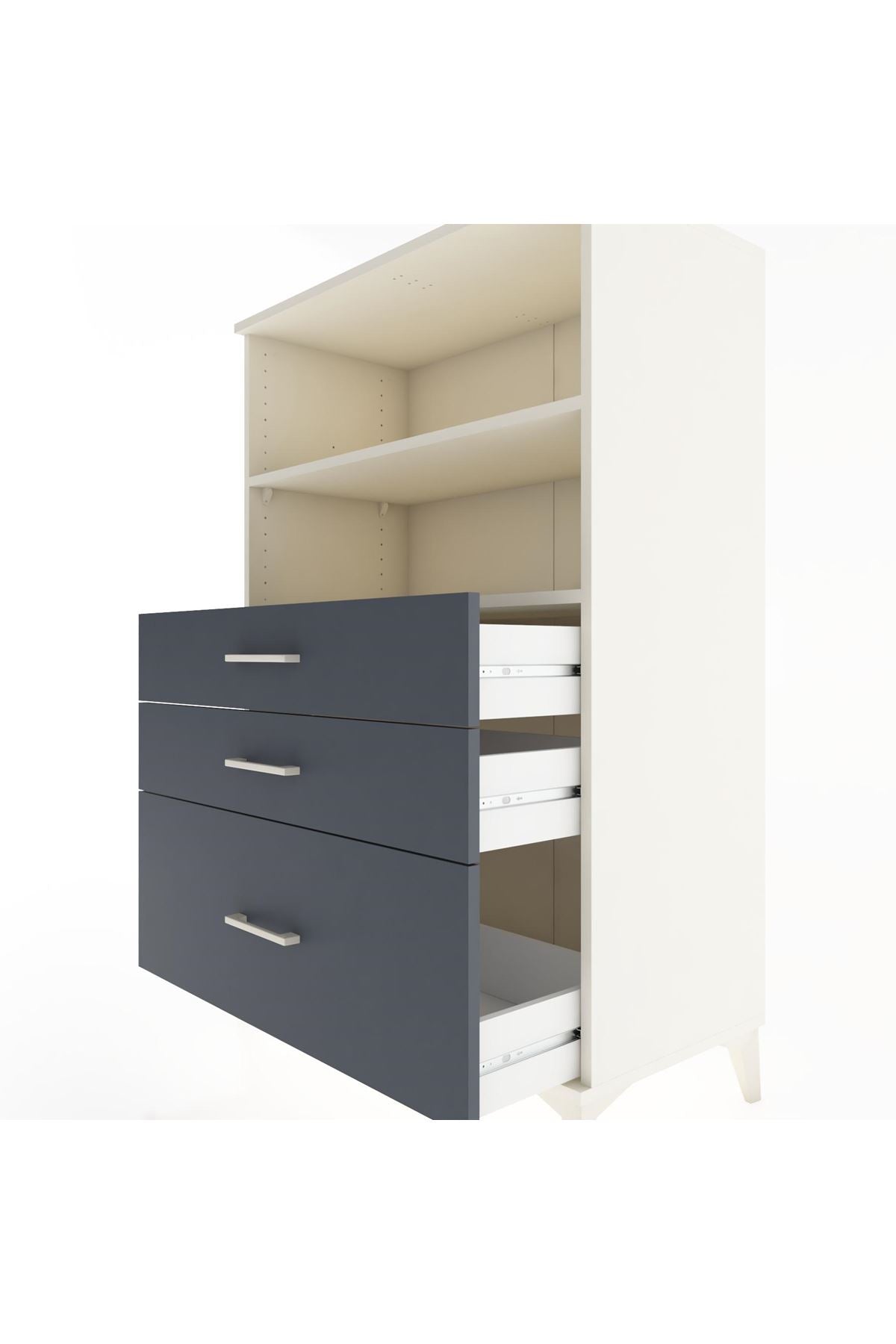 Hyperion Dolap 2 Raflı 3 Çekmeceli 88x44x134 Aytaşı-Antrasit