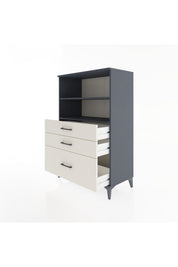 Hyperion Dolap 2 Raflı 3 Çekmeceli 88x44x134 Antrasit-Aytaşı