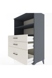 Hyperion Dolap 2 Raflı 3 Çekmeceli 88x44x134 Antrasit-Aytaşı