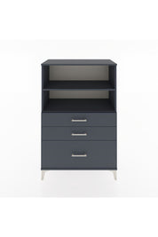 Hyperion Dolap 2 Raflı 3 Çekmeceli 88x44x134 Antrasit-Antrasit