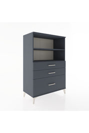 Hyperion Dolap 2 Raflı 3 Çekmeceli 88x44x134 Antrasit-Antrasit