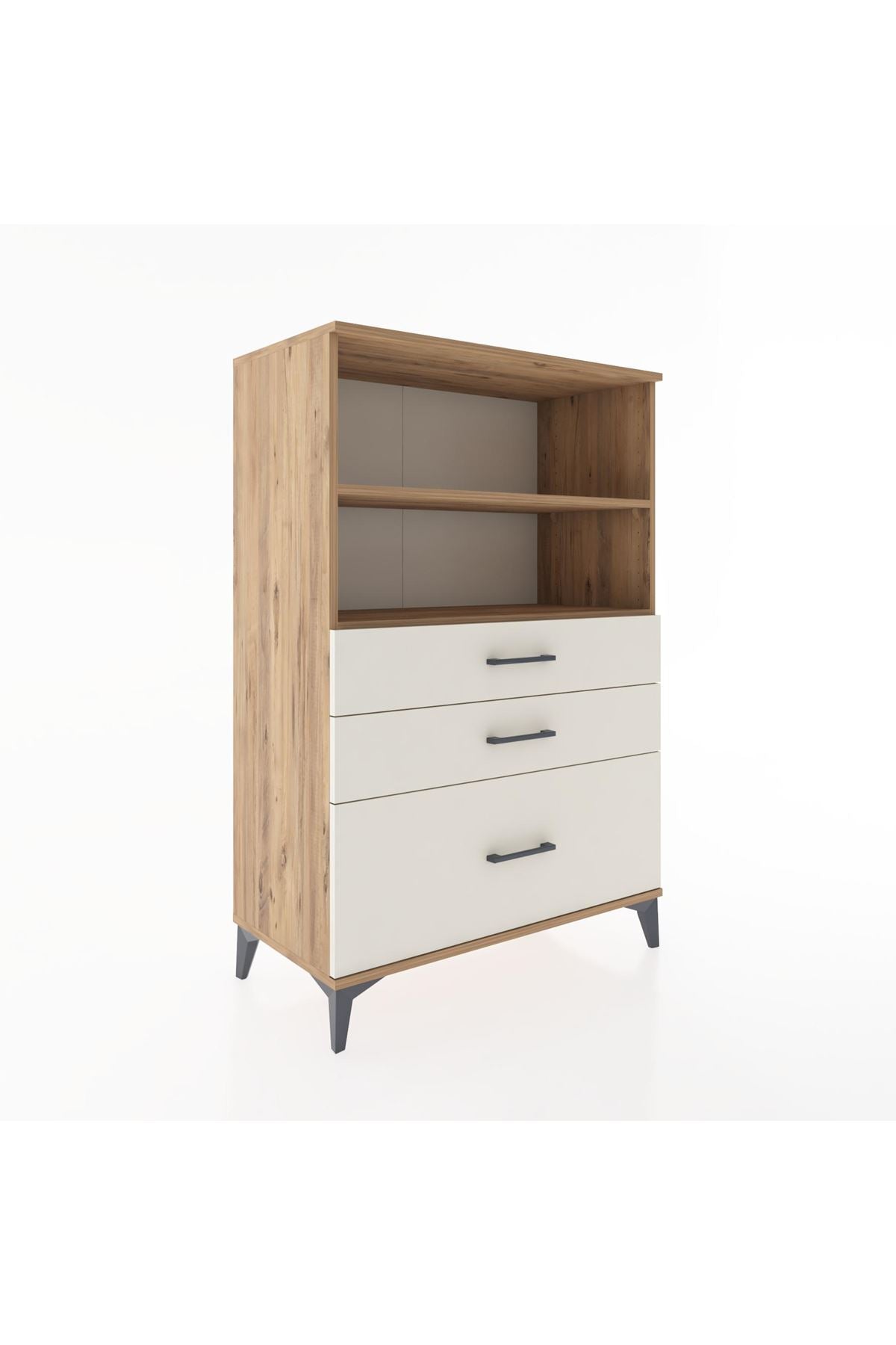 Hyperion Dolap 2 Raflı 3 Çekmeceli 88x44x134 Çam-Aytaşı