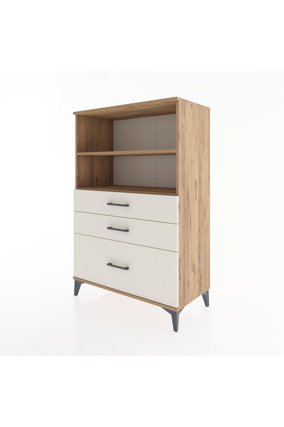 Hyperion Dolap 2 Raflı 3 Çekmeceli 88x44x134 Çam-Aytaşı