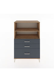 Hyperion Dolap 2 Raflı 3 Çekmeceli 88x44x134 Çam-Antrasit