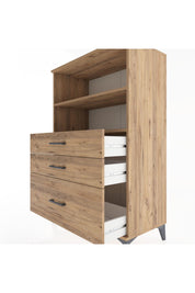 Hyperion Dolap 2 Raflı 3 Çekmeceli 88x44x134 Çam-Çam