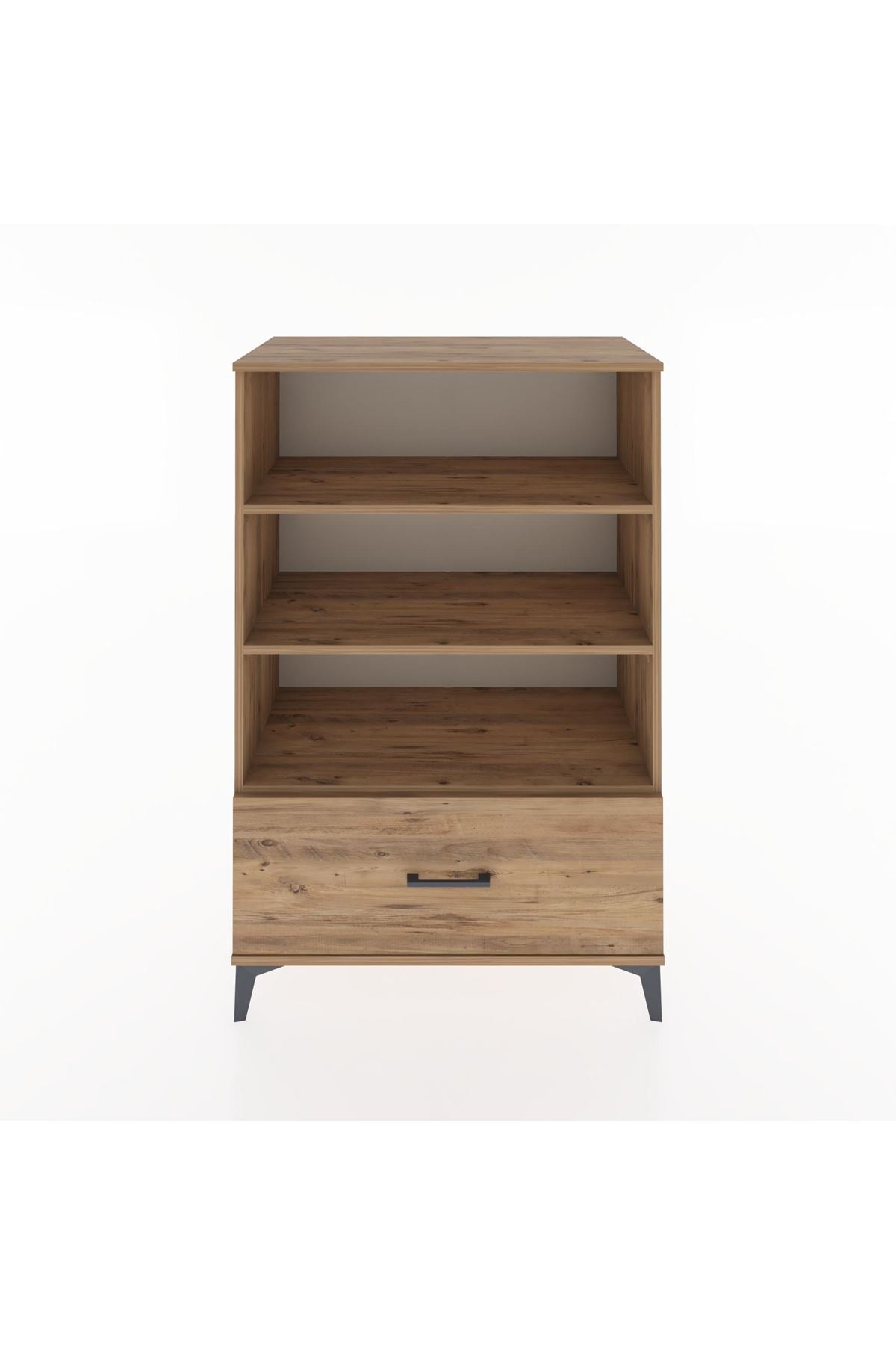 Hyperion Dolap 3 Raflı Tek Çekmeceli 88x44x134 Çam-Çam