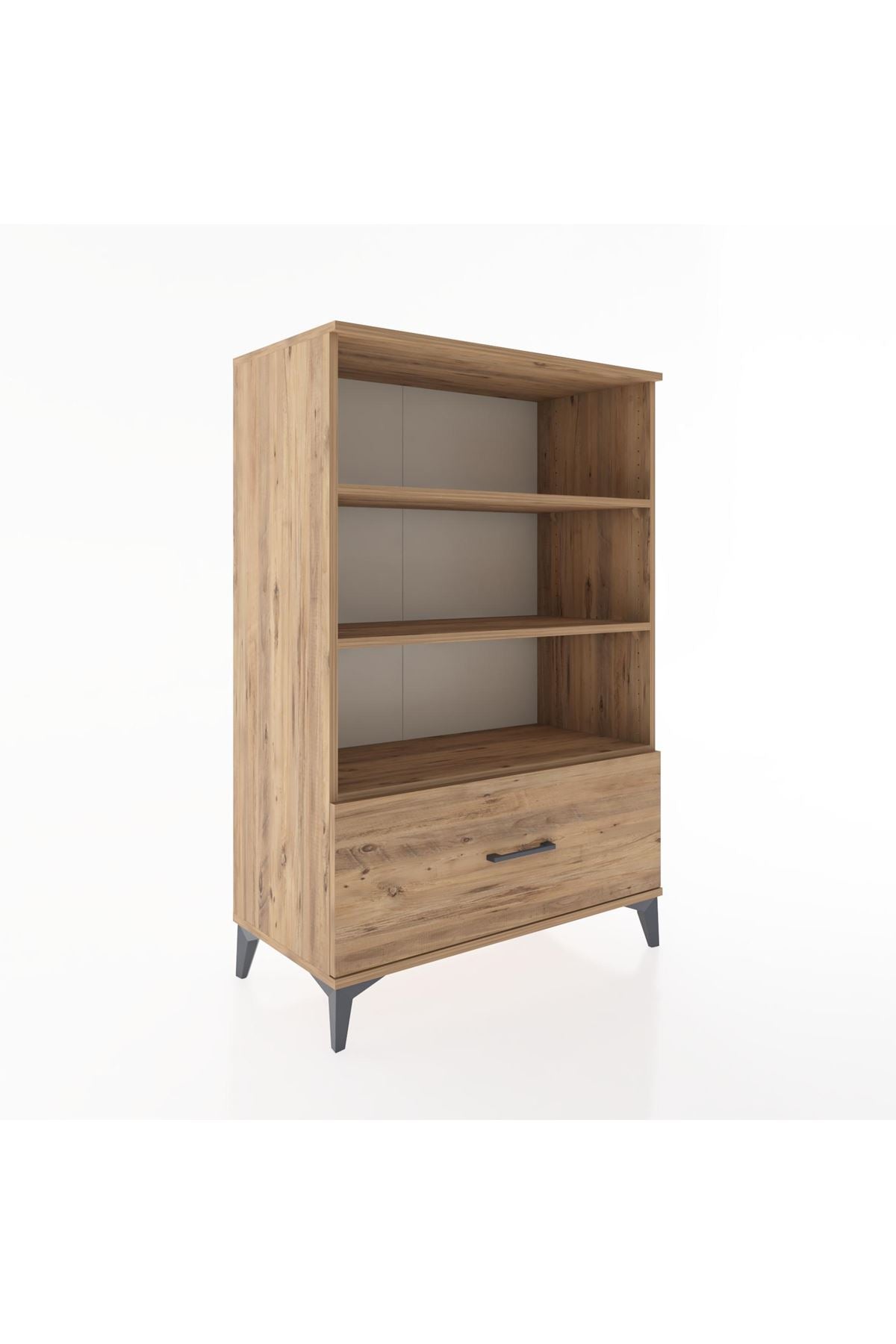 Hyperion Dolap 3 Raflı Tek Çekmeceli 88x44x134 Çam-Çam
