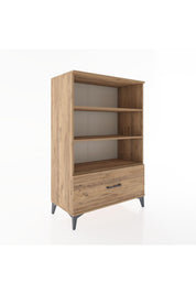 Hyperion Dolap 3 Raflı Tek Çekmeceli 88x44x134 Çam-Çam