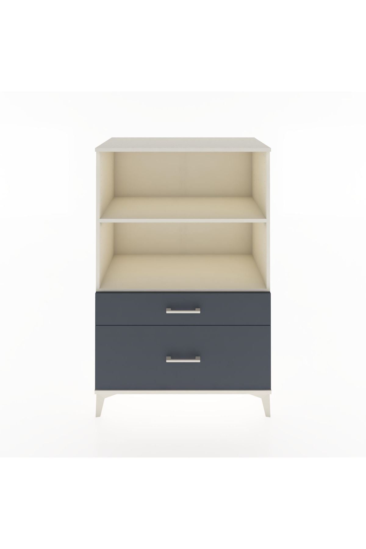 Hyperion Dolap 2 Raflı 2 Çekmeceli 88x44x134 Aytaşı-Antrasit