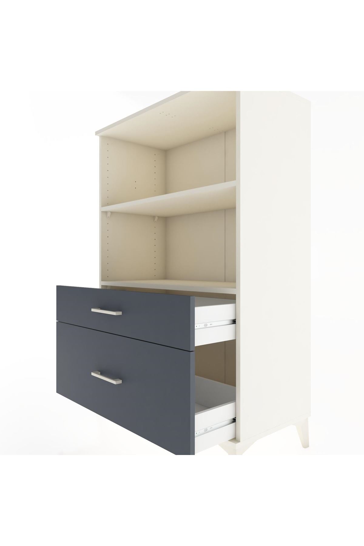 Hyperion Dolap 2 Raflı 2 Çekmeceli 88x44x134 Aytaşı-Antrasit