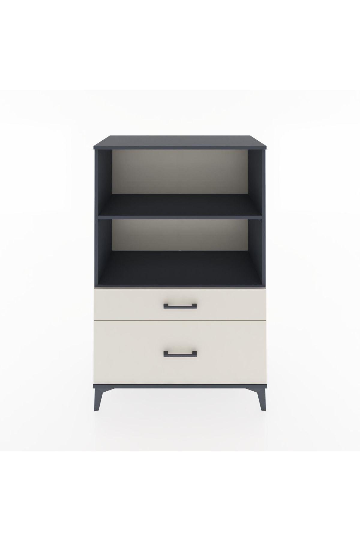 Hyperion Dolap 2 Raflı 2 Çekmeceli 88x44x134 Antrasit-Aytaşı