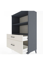 Hyperion Dolap 2 Raflı 2 Çekmeceli 88x44x134 Antrasit-Aytaşı