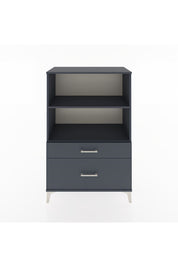 Hyperion Dolap 2 Raflı 2 Çekmeceli 88x44x134 Antrasit-Antrasit