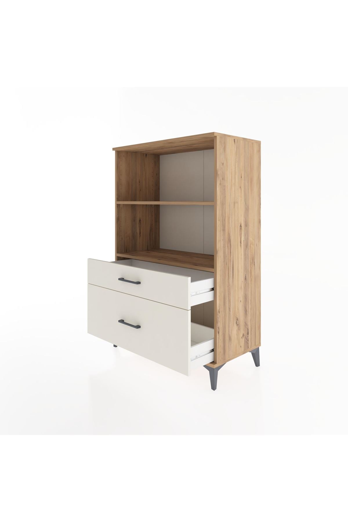 Hyperion Dolap 2 Raflı 2 Çekmeceli 88x44x134 Çam-Aytaşı
