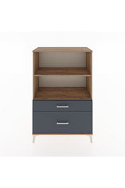 Hyperion Dolap 2 Raflı 2 Çekmeceli 88x44x134 Çam-Antrasit