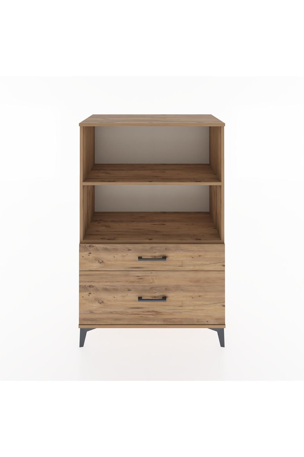 Hyperion Dolap 2 Raflı 2 Çekmeceli 88x44x134 Çam-Çam