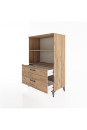 Hyperion Dolap 2 Raflı 2 Çekmeceli 88x44x134 Çam-Çam