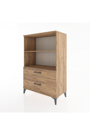 Hyperion Dolap 2 Raflı 2 Çekmeceli 88x44x134 Çam-Çam
