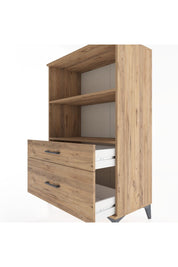 Hyperion Dolap 2 Raflı 2 Çekmeceli 88x44x134 Çam-Çam