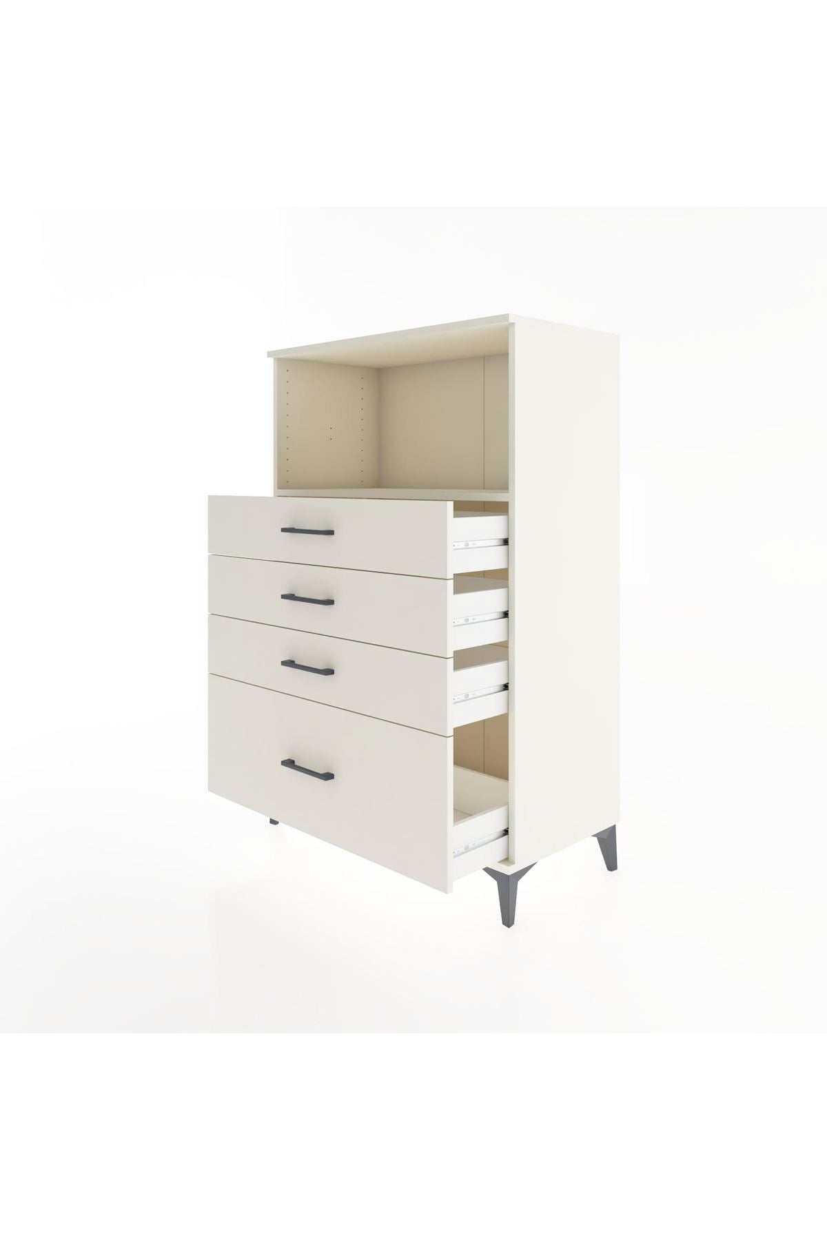 Hyperion Dolap Tek Raflı 4 Çekmeceli 88x44x134 - S51M031V1B