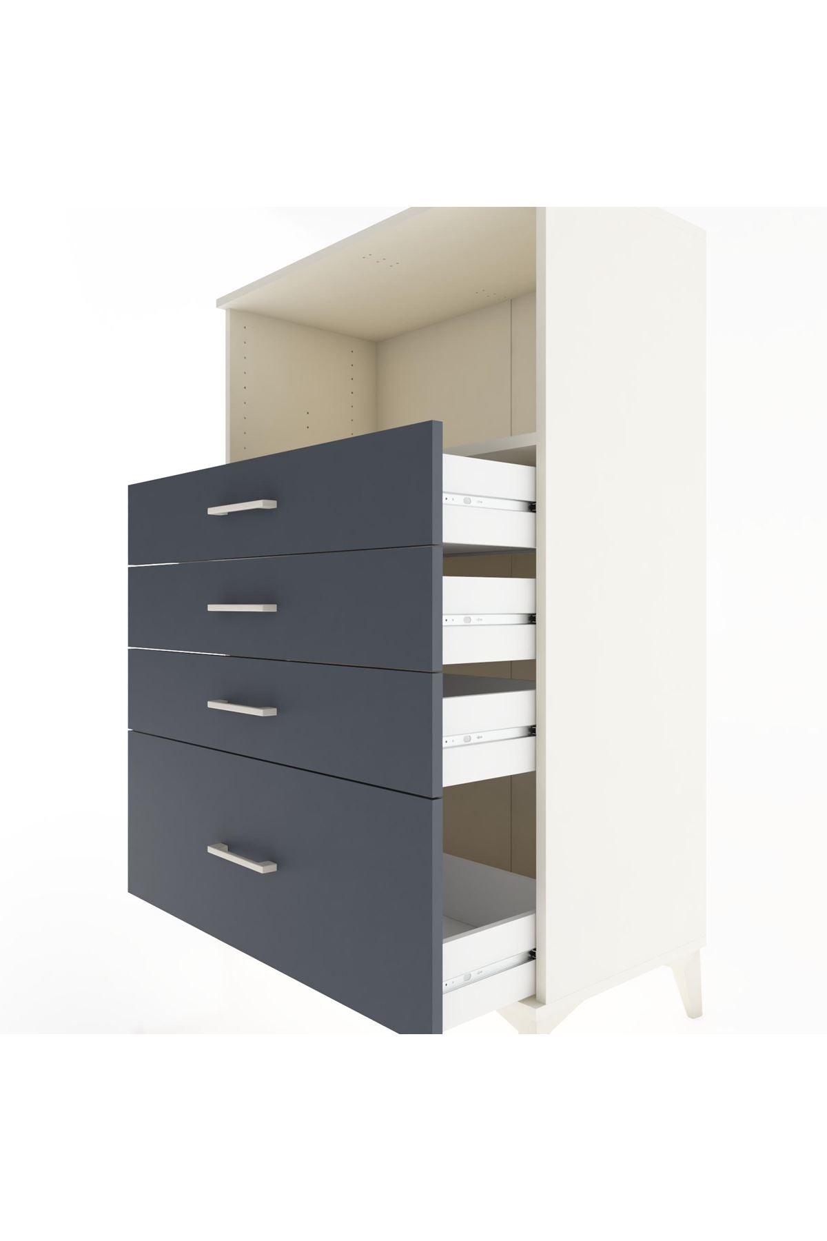 Hyperion Dolap Tek Raflı 4 Çekmeceli 88x44x134 - S51M031V2B