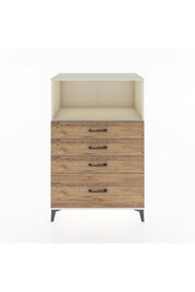 Hyperion Dolap Tek Raflı 4 Çekmeceli 88x44x134 - S51M031V3B