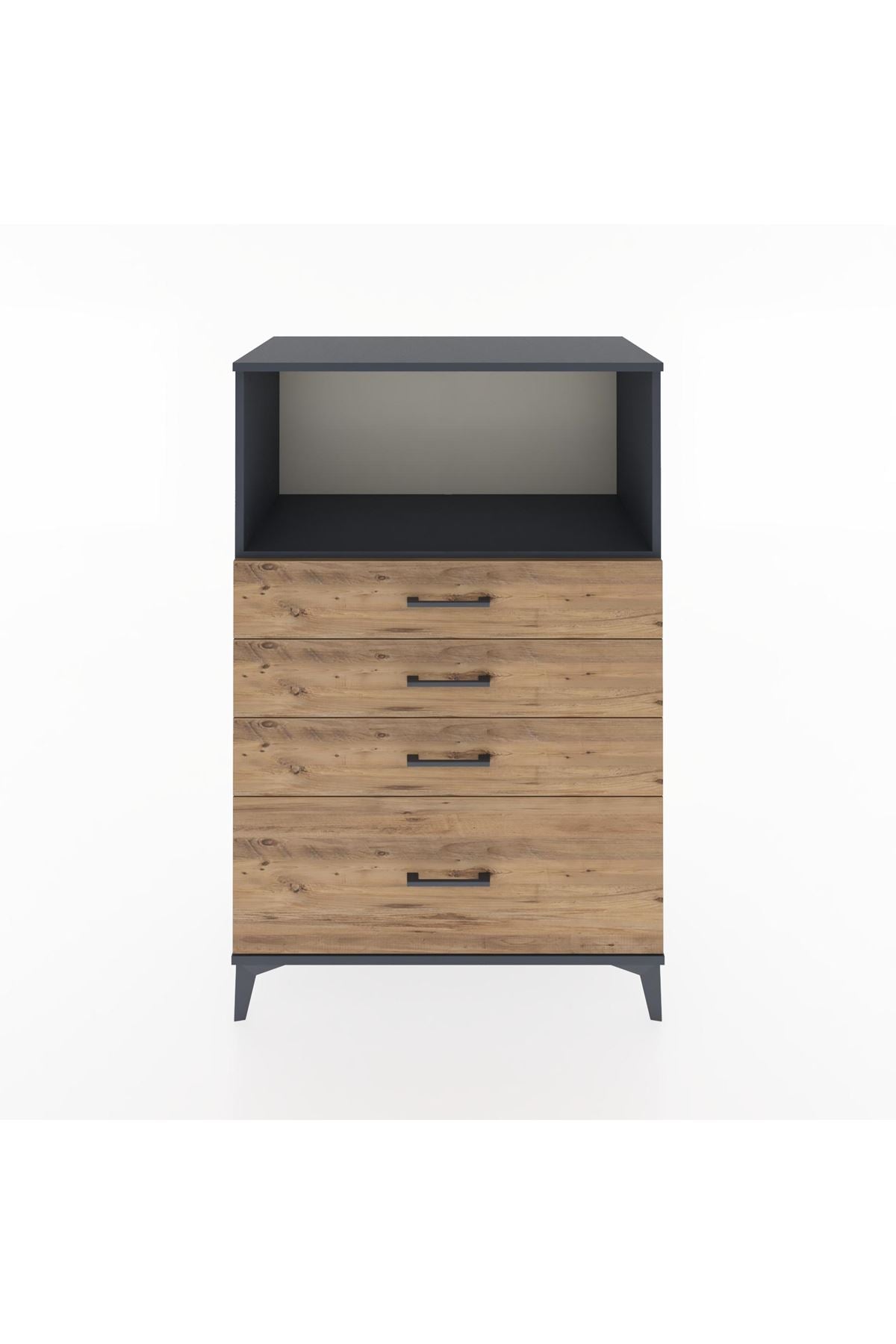 Hyperion Dolap Tek Raflı 4 Çekmeceli 88x44x134 - S51M031V6B