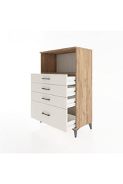 Hyperion Dolap Tek Raflı 4 Çekmeceli 88x44x134 - S51M031V7B