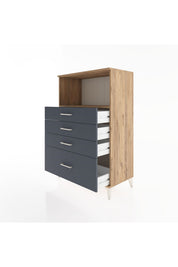 Hyperion Dolap Tek Raflı 4 Çekmeceli 88x44x134 - S51M031V8B