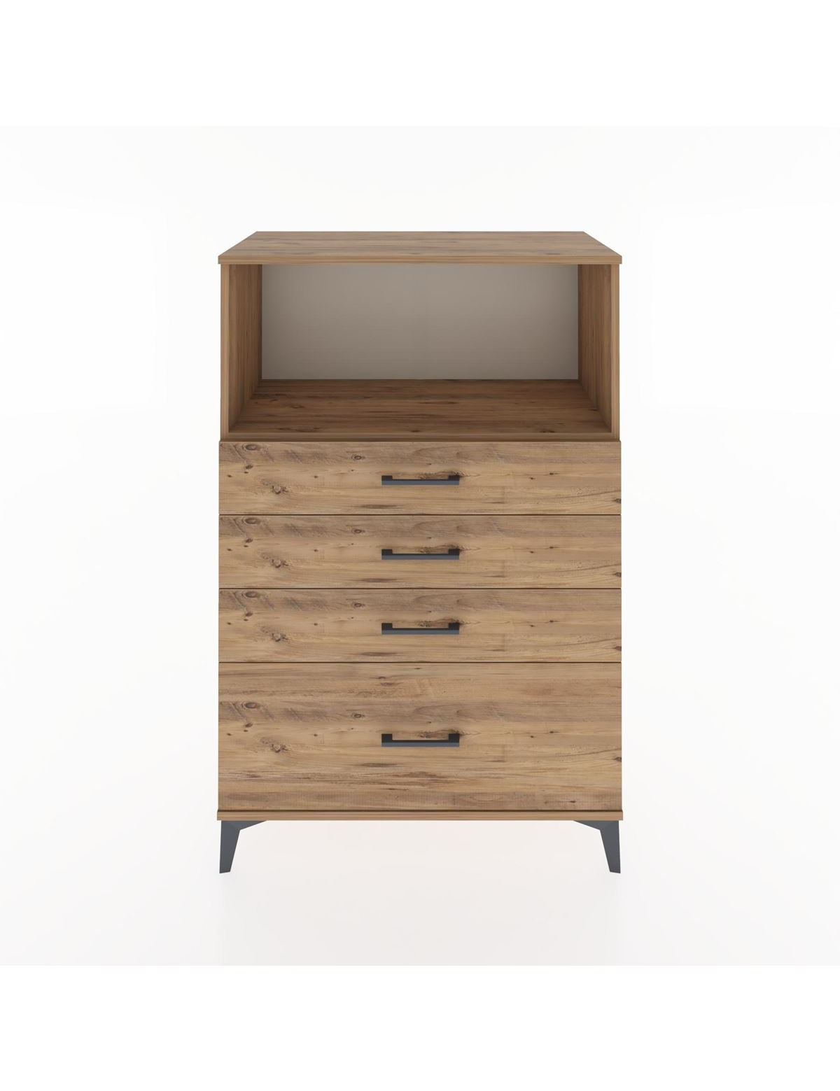 Hyperion Dolap Tek Raflı 4 Çekmeceli 88x44x134 - S51M031V9B