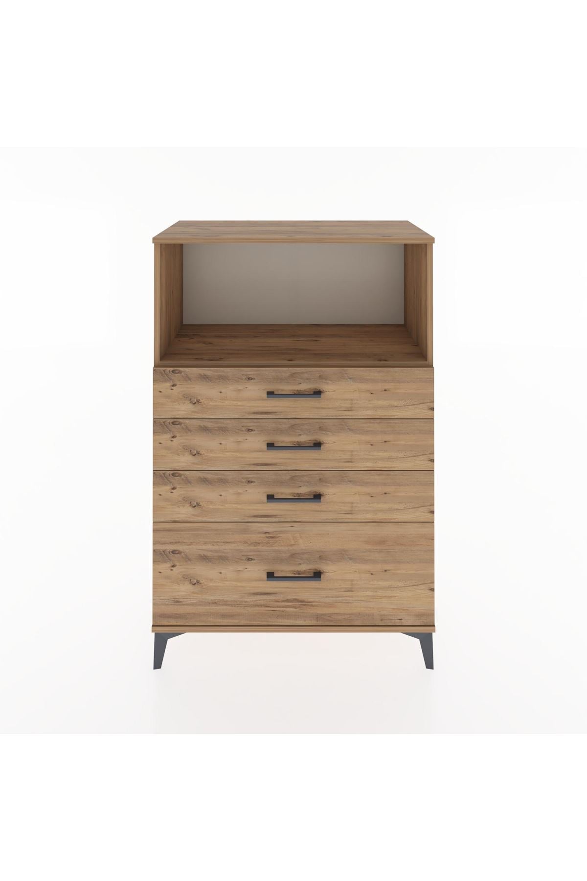 Hyperion Dolap Tek Raflı 4 Çekmeceli 88x44x134 - S51M031V9B